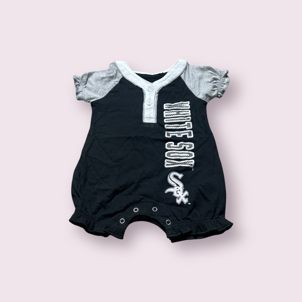 Chicago White Sox Baby Romper Black & Gray